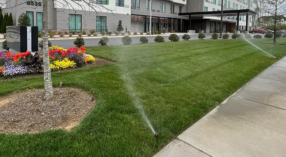 landscape-irrigation-grass-watering Commercial Landscape Irrigation in Charlotte at Lawrence Landscape